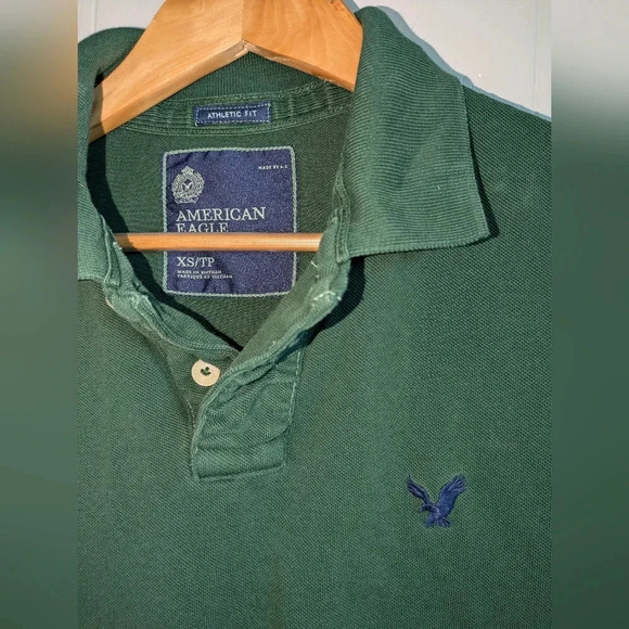 American Eagle Outfitters Forrest‎ Green Polo size Extra Small Y2K 2000's - Picture 2 of 3